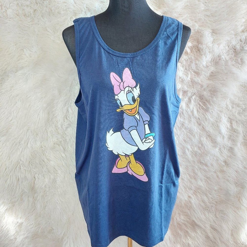 Port & Company Disney Women's Navy Daisy Tank Top